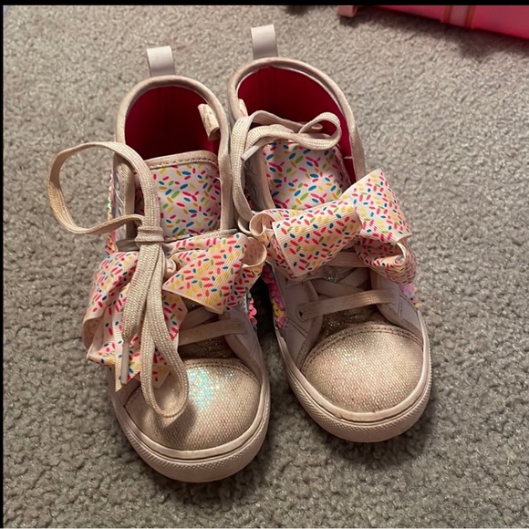 Jojo Siwa White Glitter High Top Sneakers - Picture 6 of 6